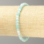 Amazonite Bracelet Natural Stone Faceted Cube, diameter 4.5mm ±, length 18cm on elastic
