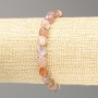 Carnelian bracelet natural stone faceted on elastic, diameter 9x7mm+-, length 7.09 inches
