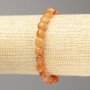 Carnelian Bracelet, natural stone, faceted beads on elastic, diameter 7×8mm, length 18cm