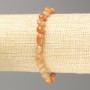 Bracelet Carnelian natural stone cabochon on elastic, diameter 10x6mm+-, length 7.1in