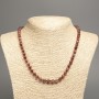 Necklace Beads "Jasper" smooth ball, diameter 6mm±, length 50cm±, made of white jade (synthetic dyed)