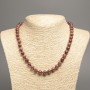 Necklace Beads Turquoise (Jasper) Smooth Round, 8mm diameter ±, 50cm length ±, made of white jade (synthetic dyed)
