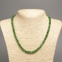 Green Chrysoprase Necklace Beads – Smooth Round 6mm ±, 50cm ± length, Made of White Synthetic Jade (color-dyed)