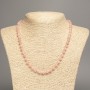 Necklace 'Selene' smooth bead, diameter 6mm ±, length 50cm ±, made of white jade (synthetic dyed)