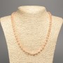 Necklace Beads "Celestite" smooth ball, diameter 6mm±, length 50cm± made from white jade (synthetic dyed)