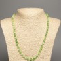 Necklace "Colors of Summer" white-green smooth round beads, diameter 6mm±, length 50cm±, made of white jade (synthetic dyed)