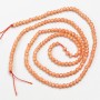 Small Spinel Beads (synthetic) Coral Faceted Round 2mm ± on thread, length 37cm