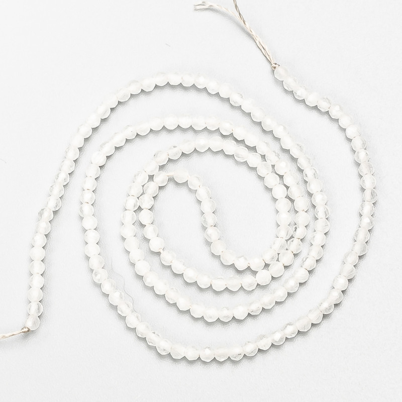 Spinel Beads (synthetic) faceted crystal round beads, diameter 2mm± on thread, length 37cm