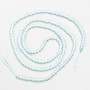 Small Spinel Beads (synthetic) Lightazure Faceted Round Bead, 2mm± on Thread, 37cm Length