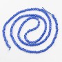 Small Spinel Beads (synthetic) Ultramarine blue faceted round 2mm± on thread, length 37cm