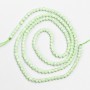 Small Spinel Beads (synthetic) light green faceted round bead, diameter 2 mm± on thread, length 37 cm