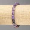 Charoite Stone Bracelet, faceted beads, 8x12 mm ±, elastic, length 18 cm +