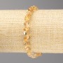 Bracelet with Citrine Beads faceted, 7x7mm diameter, on elastic, length 18cm+