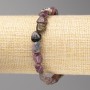 Bracelet with Tourmaline Cabochon Beads, 10x12mm+- on elastic, length 18cm+