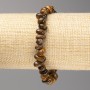 Tiger's Eye Bead Stretch Bracelet, faceted, 6×9 mm ±, 18 cm+