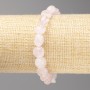 Bracelet Pink Quartz Natural Stone Tumbled Beads, diameter 9x11mm ±, length 18cm ± (stretch)