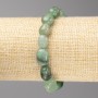 Bracelet with Jade Jadeite Cabochon, oval 8×12mm± on elastic, length 18cm+