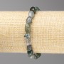 Bracelet made of Moss Agate, faceted, diameter 8x10mm± on elastic cord, length 18cm+