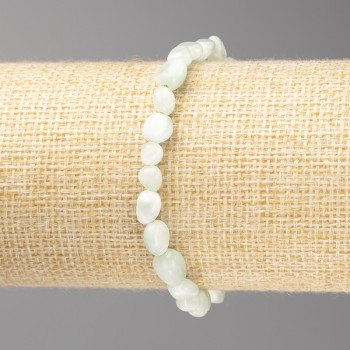Bracelet Larimar natural stone ticched (tumbled) 7x6mm, length 18cm+- (stretch)