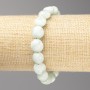 Larimar Stone Bead Bracelet, faceted, diameter 10x10mm ± on elastic, length 18cm+