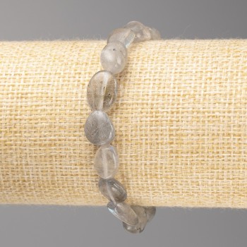 Bracelet with Labradorite Beads, faceted, 10×12 mm ±, on elastic, length 18 cm +