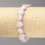 Kunzite Stone Bracelet Bezel Cut, diameter 10x13mm± on elastic, length 18cm+
