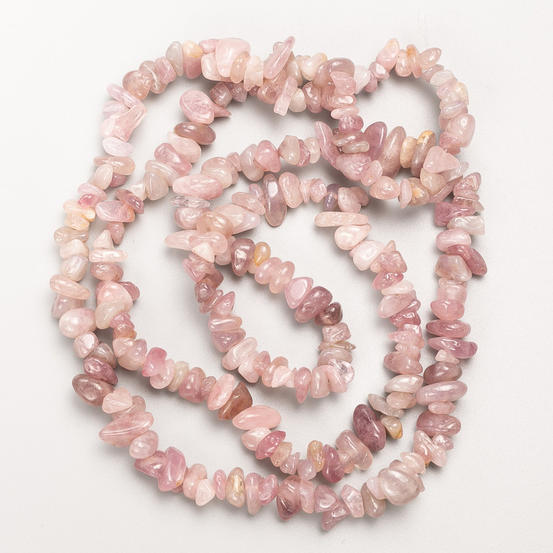 Turmaline Quartz Natural Stone Bead Fragment on Thread, 8x3mm±, 80cm± length