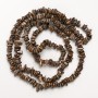 Bronzite Natural Stone Beads Chunk on Thread, diameter 7×2 mm, length 88 cm