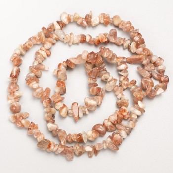 Heliolite Natural Stone Beads on Thread, 9x4 mm Chunk, 82 cm length