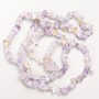 Amethyst Beads natural stone chip on a thread, 8×3 mm dia., length 80 cm ±