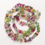 Colorful Glass Beads on Threading with Twist, 8x4 mm, length 80 cm