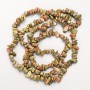 Geliotrop Unakit Natural Stone Chip Beads on Thread, 9×4 mm diameter, 80 cm length ±