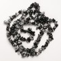 Snowy Obsidian Beads - Apache Tears Natural Stone Bead on Thread, 9x4 mm, approx. 82 cm length