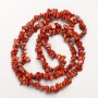 Red Jasper Beads natural stone chip on thread, diameter 8x3mm±, length 80cm ±