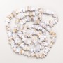 Blue Agate Beads natural stone shard on thread, diameter 9x3mm±, length 80cm ±