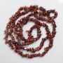 Garnet Hematite Beads natural stone chips on thread, diameter 6×3 mm±, length 84 cm ±