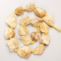 Unpolished Citrine Beads natural stone nugget on thread d 22x26mm+-, length 44cm +