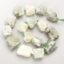 Prenite Beads Unprocessed Natural Stone Tumbled on Thread d 20x25mm+-, Length 40cm +