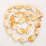 Unpolished Citrine Beads natural stone nuggets on thread, diameter 12-14×10-11mm ±, length 40cm ±