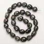 Seraphinite Beads, Natural Stone, Faceted, on Thread, Diameter 12×14 mm ±, Length 40 cm ±