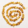Amber Beads Chunk, on thread, 5x2 mm diameter, length 40 cm ±