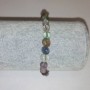 Fluorite Bracelet with Natural Stone, faceted, diameter 7×9 mm± on elastic, length 18 cm+
