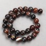 Brown Agate Beads smooth round on thread, diameter 10mm±, length 38cm±