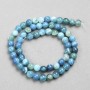 Blue Agate Beads Round Smooth Ball 6mm ± on thread, length 38cm ±