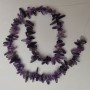 Amethyst Beads, natural stone on fishing line, large nugget, 16×6 mm ±, length 38 in