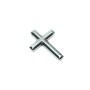 Cross Pendant with Hematite, 23×35 mm, 5×5 mm+