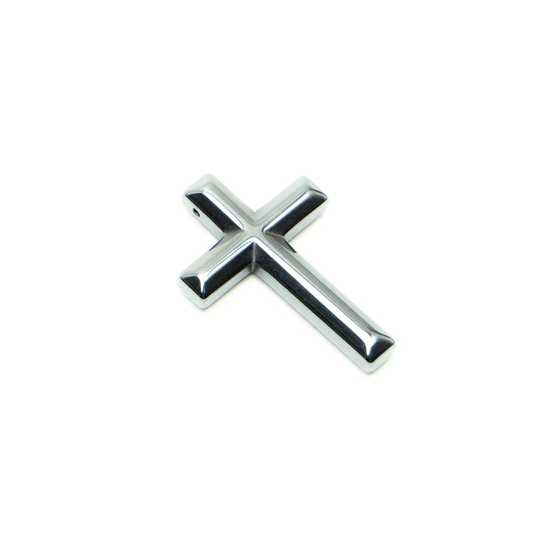 Pendant Cross with Hematite, diameter 31×43×6mm+