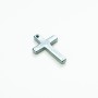Cross Pendant with Hematite, 22×33 mm, 5×3 mm+