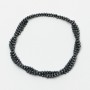 Hematite Beads Flower, 4x3mm diameter, total length 41cm on a fishing line