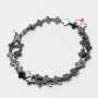 Hematite Beads Cross-Shaped, 8.5x10.5x3mm±, hole 41cm± length on a thread